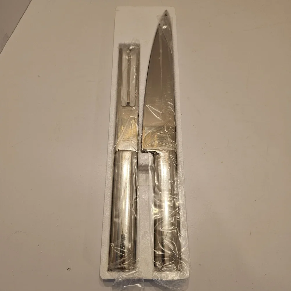 BodaNova vintage Stainless Steel Carving Set Japan MCM Minimalist Knife Fork Set